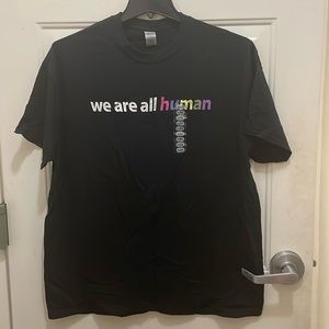 GRAPHIC T-SHIRT: NWT, We Are All Human Size XL 100% Cotton.